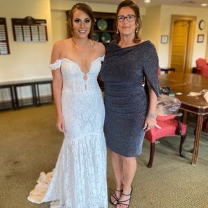 Elegant White Lace Off-Shoulder Dress